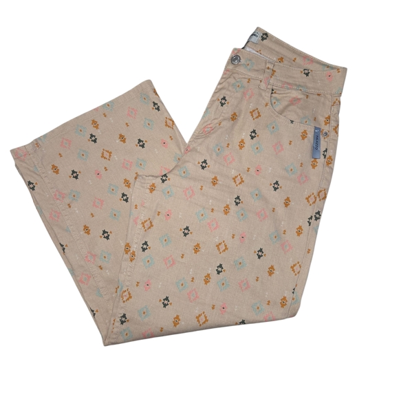 Cortefiel Eco-Friendly Women’s Palazzo Wide-leg Silhouette‎ Geometric Print - Picture 5 of 8